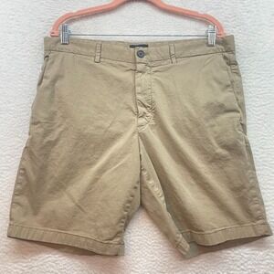 Theory Shorts Mens 36 Tan Zaine Golf Khaki Chino Casual Cotton Preppy Stretch
